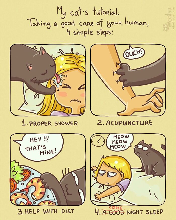 "Catsuthecat": Where Mustaches And Witty Comics Will Make Your Day