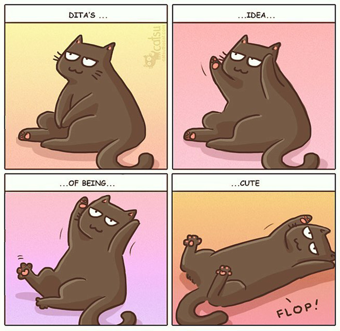 Cat Fall Comic 30 Comics Perfectly Depicting Hilarious Cat Antics, By This Artist From ...
