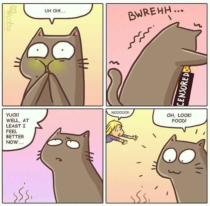 "Catsuthecat": Where Mustaches And Witty Comics Will Make Your Day