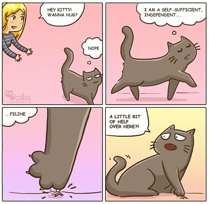 "Catsuthecat": Where Mustaches And Witty Comics Will Make Your Day