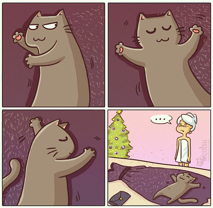 "Catsuthecat": Where Mustaches And Witty Comics Will Make Your Day