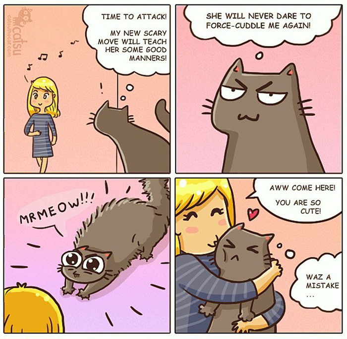 "Catsuthecat": Where Mustaches And Witty Comics Will Make Your Day