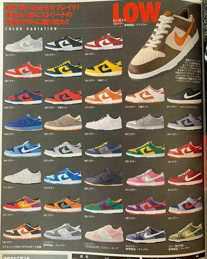 Nike Dunk Low/High Color Variation 1999-2002