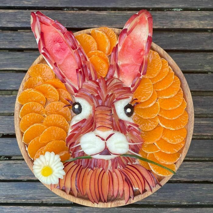 Easter Is Almost Here, So I Made A Rabbit Fruit Platter