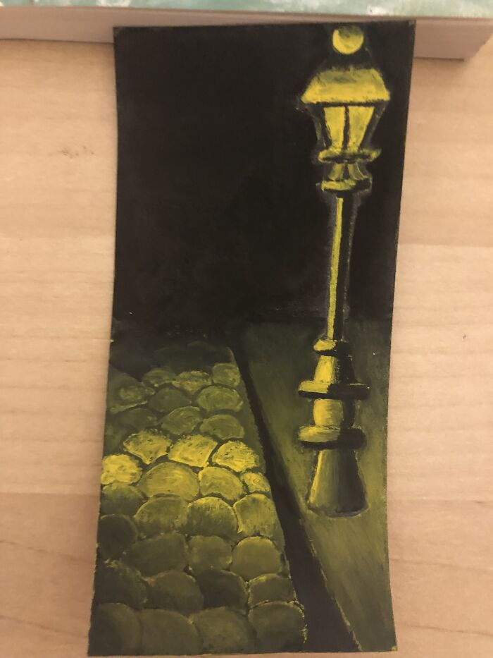 I Tried To Make A Bookmark For My Teacher But I Feel I Could’ve Done Better. This Photo Was Taken When It Was Still Drying