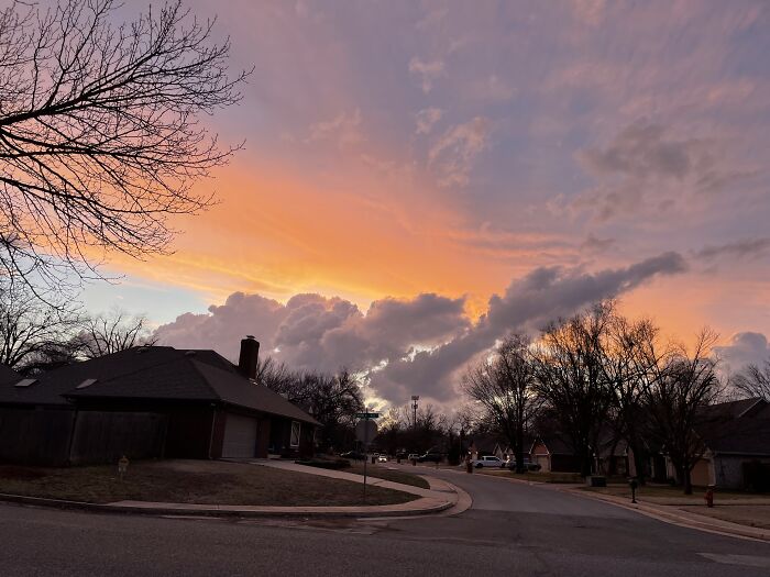 Neat Cloud Formations In Sunset