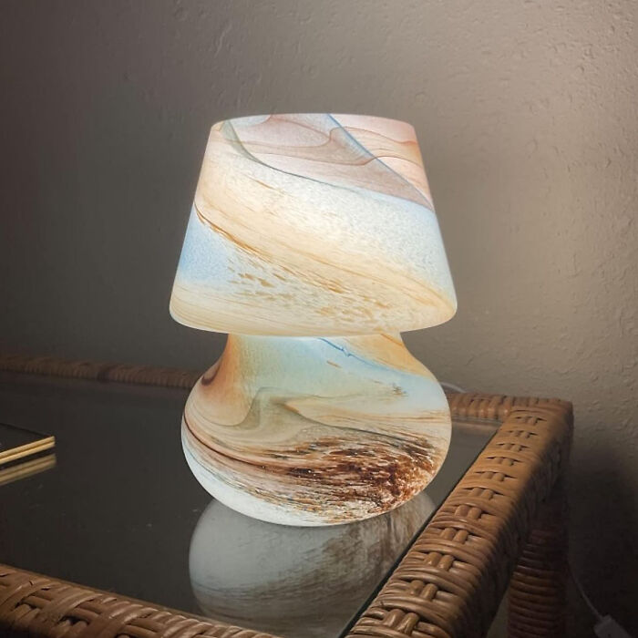 This Mushroom Glass Bedside Table Lamp Is The Cutest Nightstand Desk Lamp For A Cozy Home Decor Ambiance