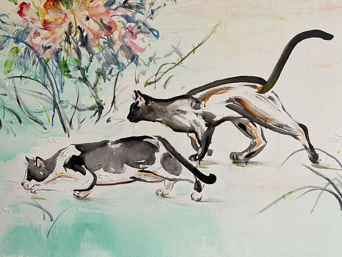 The Largest Cat Painting In The World Is Getting Even Bigger (14 Pics)