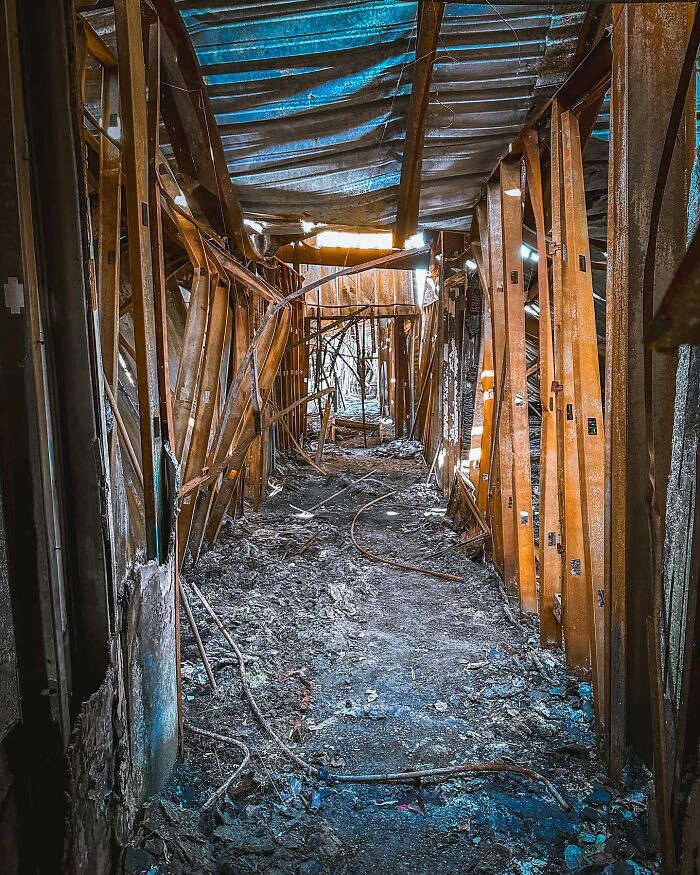 The Part Of The Abandoned School That Was Burned Down