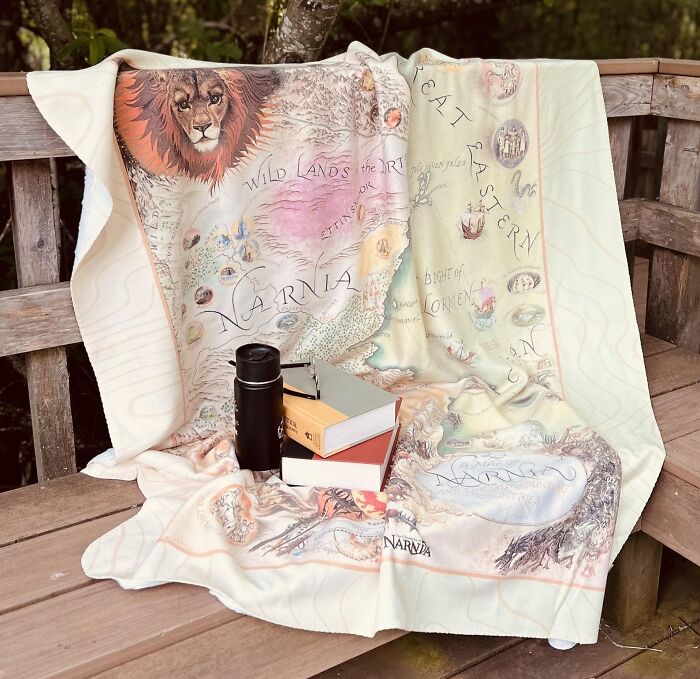 Wrap Yourself In The World Of Narnia With Cozy Map Of Narnia Sherpa Fleece Blanket 