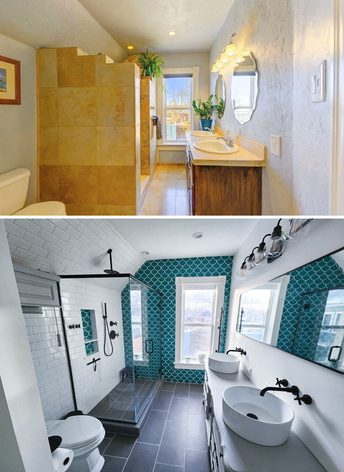 Our DIY Bathroom Remodel With No Previous Experience. We Started This Remodel In December 2021 After A Pipe Burst In Our Master Bathroom. Well, A Year And A Month Later, We Just Finished