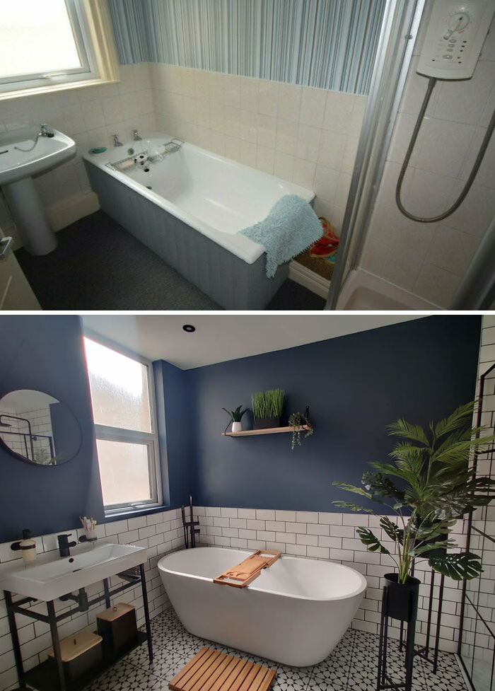 Before And After Of Bathroom And Ensuite - First Big Job Done In Our Victorian Terrace House