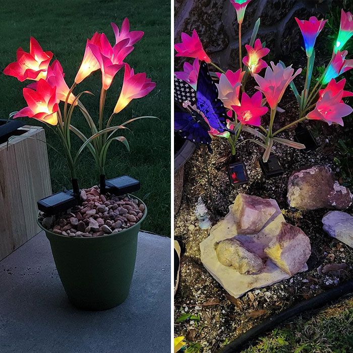 Upgrade Your Garden With These Solar Lily Lights, Because Who Wouldn't Want An Enchanted Wonderland Vibe In Their Own Backyard?