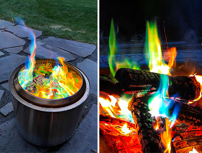  A Mystical Fire Flame Colorant For Campfires That'll Make Your Nights Outdoors Truly ~Lit~ With Vibrant Colors