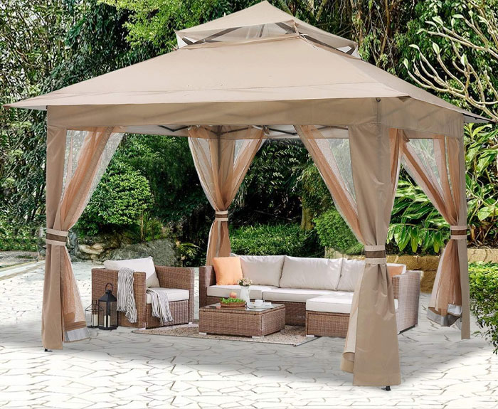 Score A Pop-Up Gazebo That's Perfect For Your Patio And Ready To Keep The Bugs Out And The Good Vibes In