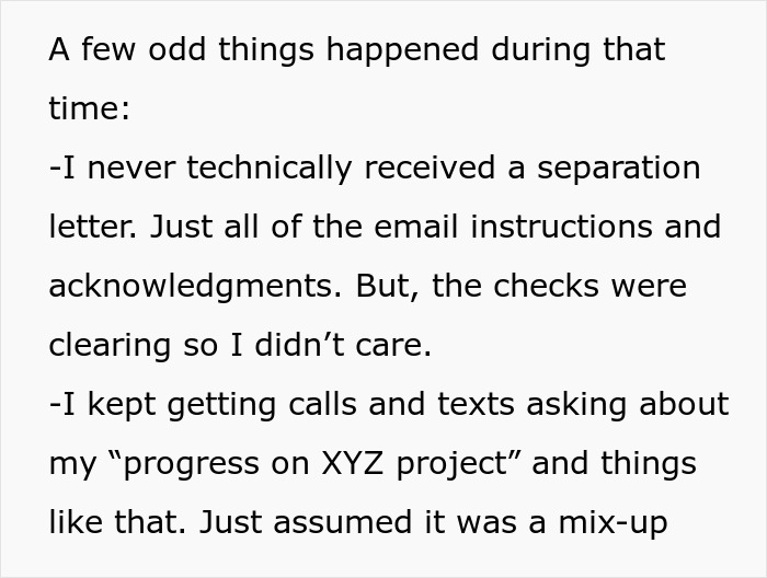 Person Gets Fired, Is Asked Why Their Project Isn't Completed Two Months Later Person Gets Fired, Is Asked Why Their Project Isn't Completed Two Months Later