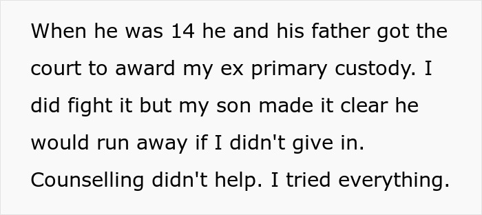 Son Rejoices When Dad Wins Sole Custody, Demands Mom Take Him In After Things Take A Turn Son Rejoices When Dad Wins Sole Custody, Demands Mom Take Him In After Things Take A Turn