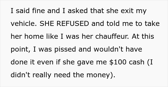 Woman Tries To Scam Uber Driver, He Maliciously Complies With Free Ride Woman Tries To Scam Uber Driver, He Maliciously Complies With Free Ride