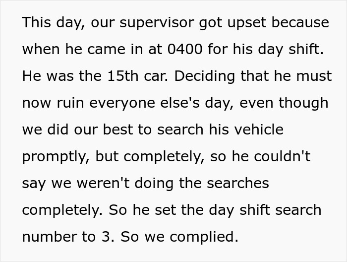 Supervisor Demands Security Check Every 3rd Car, They Maliciously Comply, Cost Him A Billion
