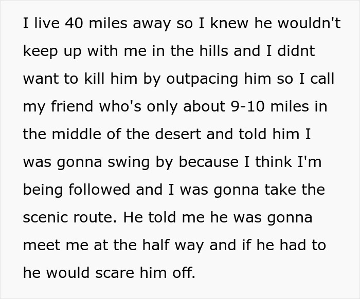 Man Gets Followed So He Takes The “Scenic” Route That Results In The Stalker Ruining His Truck