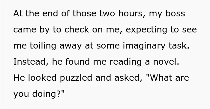 "What Are You Doing?": Boss Shocked Employee Just Reads Book After Being Asked To Stay Late "What Are You Doing?": Boss Shocked Employee Just Reads Book After Being Asked To Stay Late