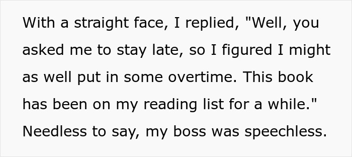 "What Are You Doing?": Boss Shocked Employee Just Reads Book After Being Asked To Stay Late
