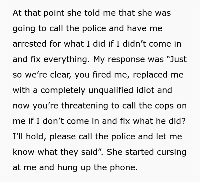 Manager Threatens To Call The Cops On IT Guy After Replacing Him With Her Nephew Backfires