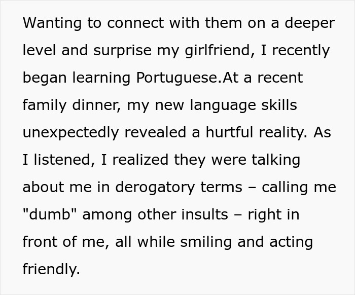 “Pass The Salad”: Silence Settles As Family Realize Woman’s BF Understood Their Insults Toward Him “Pass The Salad”: Silence Settles As Family Realize Woman’s BF Understood Their Insults Toward Him