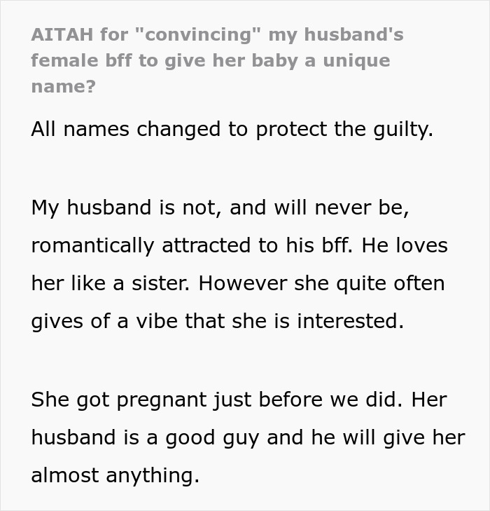 Woman Fails At Stealing Friend's Baby Name As His Wife Lied About Her Options Woman Fails At Stealing Friend's Baby Name As His Wife Lied About Her Options