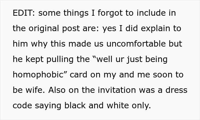 "AITA For Uninviting My Gay Brother And His Boyfriend To My Wedding?" "AITA For Uninviting My Gay Brother And His Boyfriend To My Wedding?"