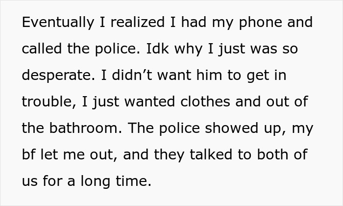 “I Called The Police”: Guy Can’t Stand GF’s Smell, Locks Her In The Bathroom For 3 Hours “I Called The Police”: Guy Can’t Stand GF’s Smell, Locks Her In The Bathroom For 3 Hours