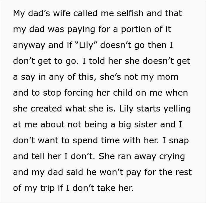 Dad Keeps Forcing Teen To Take Her Stepsister Everywhere, Freaks Out When She Refuses