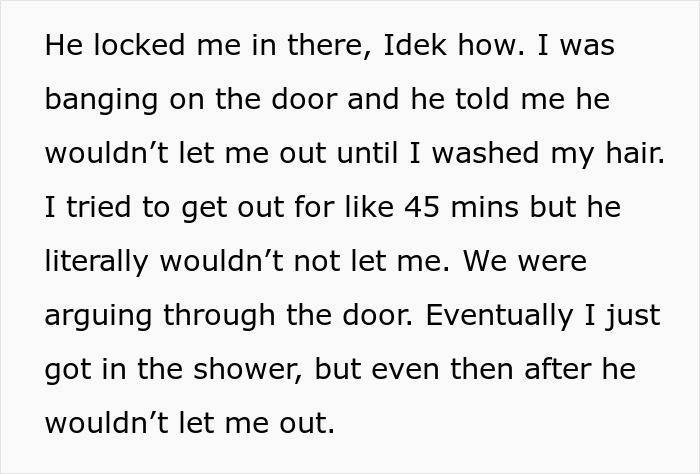 “I Called The Police”: Guy Can’t Stand GF’s Smell, Locks Her In The Bathroom For 3 Hours “I Called The Police”: Guy Can’t Stand GF’s Smell, Locks Her In The Bathroom For 3 Hours