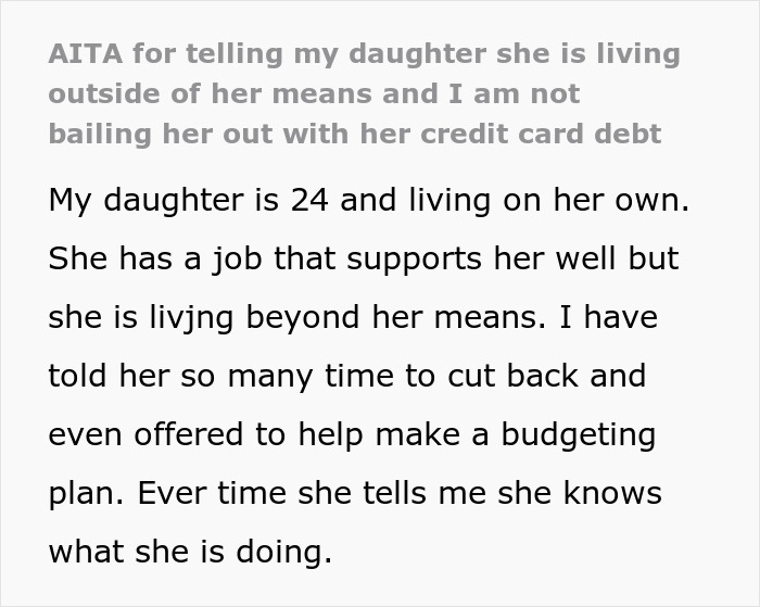 Parent Makes Daughter Face $3,000 Credit Debt Consequences After She Goes On Spending Spree