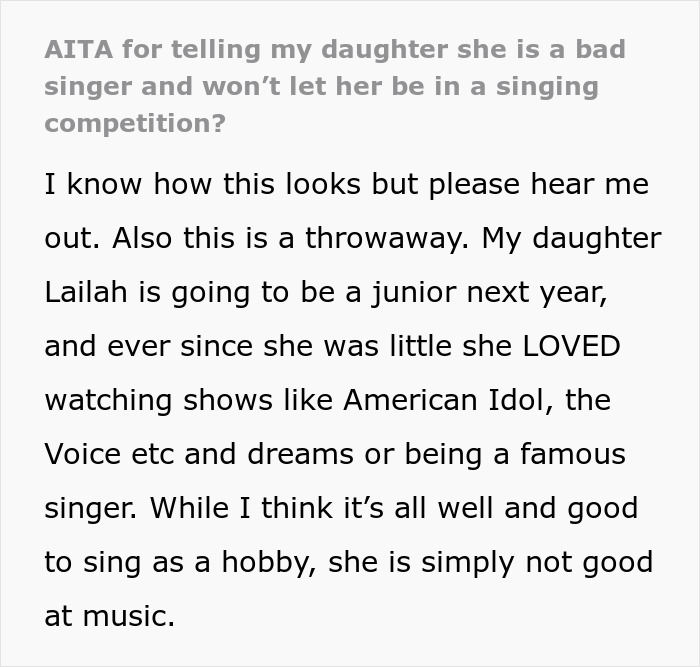 Teenager Thinks She's Going To Be A Famous Singer, Mom Gives Her A Reality Check Teenager Thinks She's Going To Be A Famous Singer, Mom Gives Her A Reality Check