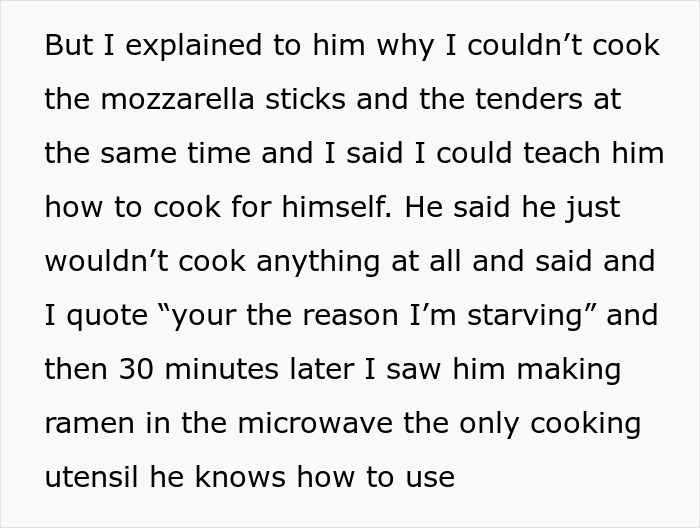 14 Y.O. Boy Expects 15 Y.O. Sister To Make Him Lunch, Blames Her For Letting Him Starve 14 Y.O. Boy Expects 15 Y.O. Sister To Make Him Lunch, Blames Her For Letting Him Starve