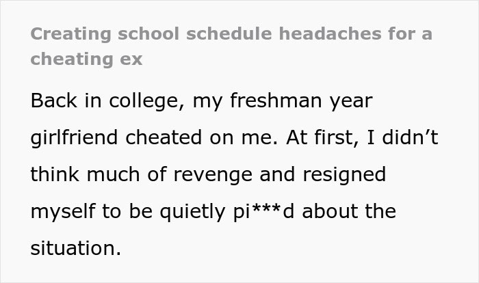 “The Definition Of Petty”: People Applaud This Guy’s Clever Revenge On Cheating Ex “The Definition Of Petty”: People Applaud This Guy’s Clever Revenge On Cheating Ex