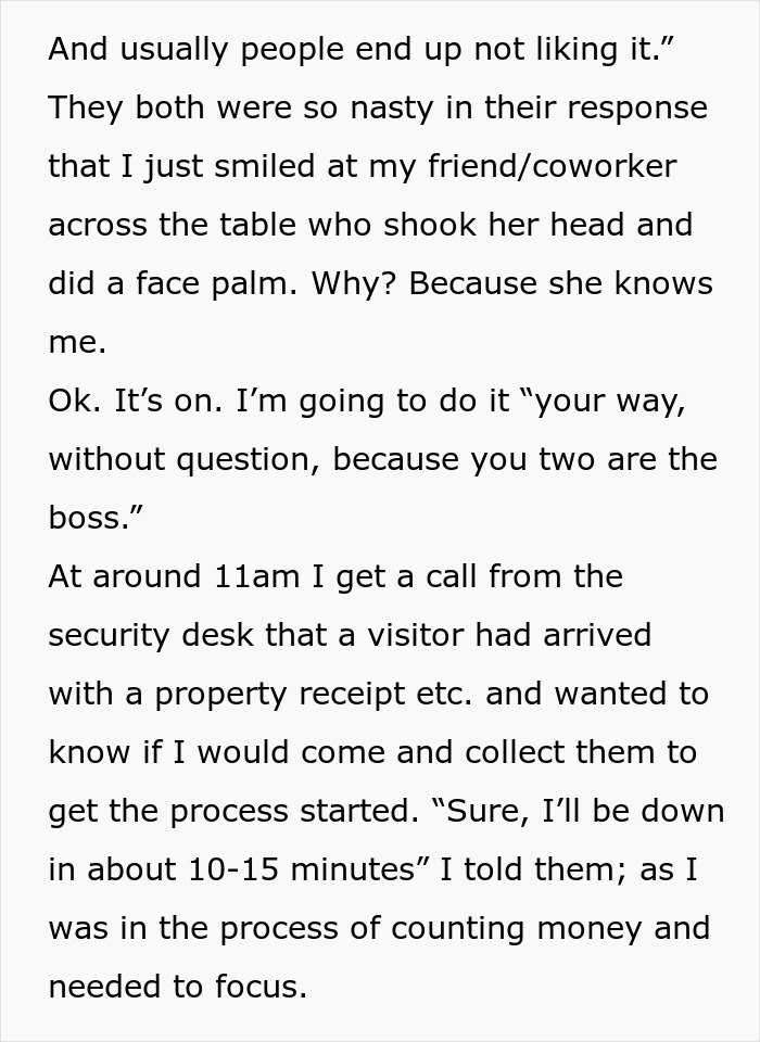 A Woman Does The Job The Boss’s Way, Keeps The Receipt For Their Mistake When It Backfires A Woman Does The Job The Boss’s Way, Keeps The Receipt For Their Mistake When It Backfires