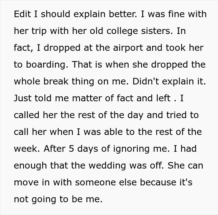 Woman Goes Radio Silent On Fiancé For Her Europe Trip, Is Shocked He Canceled The Wedding