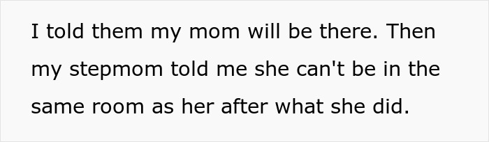 Stepmom Tells Teen Not To Invite His Mom To His Graduation, He Tells Stepmom Not To Come Instead Stepmom Tells Teen Not To Invite His Mom To His Graduation, He Tells Stepmom Not To Come Instead