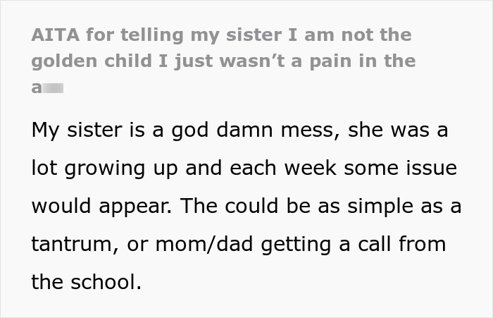 Envious Sister Wonders Why Sibling Gets A Car And She Doesn't, Learns She Is A Drain On The Family Envious Sister Wonders Why Sibling Gets A Car And She Doesn't, Learns She Is A Drain On The Family