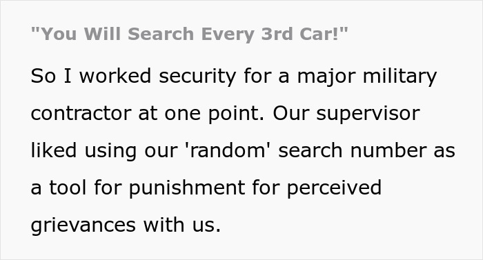 "Search Every 3rd Car": Employee's Malicious Compliance Costs Company A Billion-Dollar Contract