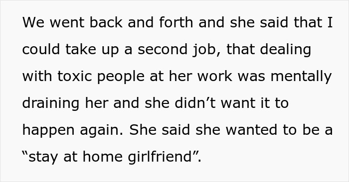 “She Is Insane”: Man Gives “Stay-At-Home GF” An Ultimatum After Being Told To Get A Second Job “She Is Insane”: Man Gives “Stay-At-Home GF” An Ultimatum After Being Told To Get A Second Job