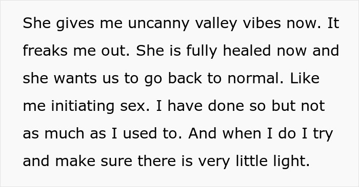 “AITA For Being Truthful And Admitting That I Find My Wife Unattractive After Her Surgery?”