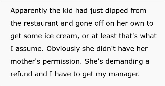 Karen Learns Ice Cream Shop Worker Served Her 11 Y.O. Child, Calls The Manager And Demands A Refund Karen Learns Ice Cream Shop Worker Served Her 11 Y.O. Child, Calls The Manager And Demands A Refund