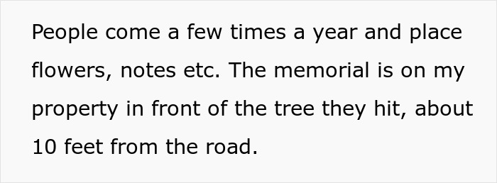 Man Asks If He’d Be A Jerk To Ask Parents To Remove Their Child’s Memorial From His Property Man Asks If He’d Be A Jerk To Ask Parents To Remove Their Child’s Memorial From His Property