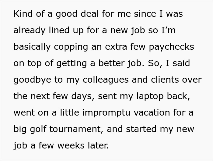 Person Gets Fired, Is Asked Why Their Project Isn't Completed Two Months Later Person Gets Fired, Is Asked Why Their Project Isn't Completed Two Months Later