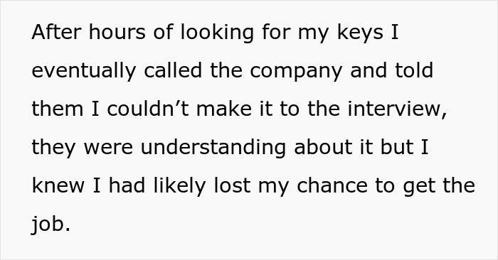 "My Husband Purposely Hid My Car Keys So I Would Miss My Job Interview" "My Husband Purposely Hid My Car Keys So I Would Miss My Job Interview"