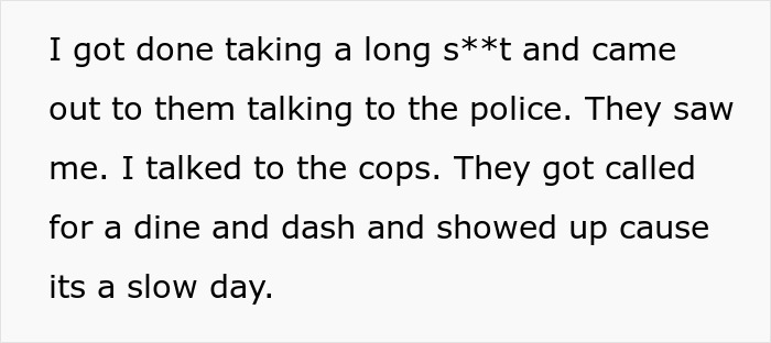 Customer Can’t Hold It In, Runs To Bathroom With Bill Left Unpaid, Is Welcomed Back By Police Customer Can’t Hold It In, Runs To Bathroom With Bill Left Unpaid, Is Welcomed Back By Police