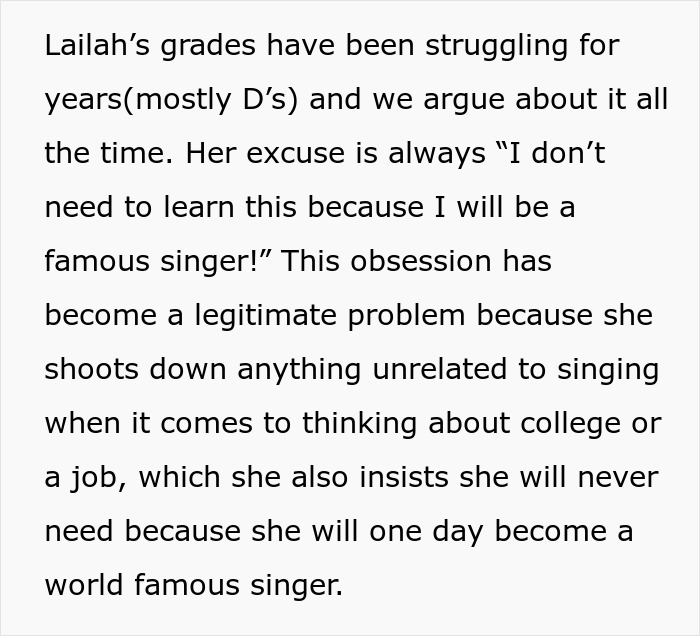 Teenager Thinks She's Going To Be A Famous Singer, Mom Gives Her A Reality Check Teenager Thinks She's Going To Be A Famous Singer, Mom Gives Her A Reality Check